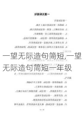 一望无际造句简短,一望无际造句简短一年级