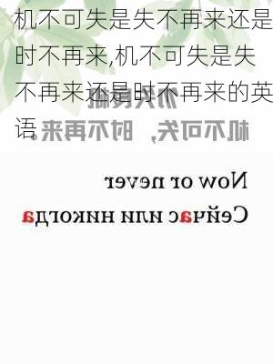 机不可失是失不再来还是时不再来,机不可失是失不再来还是时不再来的英语