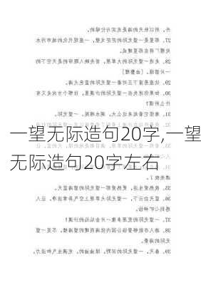 一望无际造句20字,一望无际造句20字左右