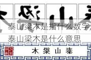 泰山梁木是指什么数字,泰山梁木是什么意思