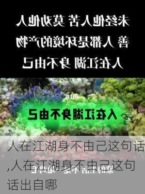 人在江湖身不由己这句话,人在江湖身不由己这句话出自哪