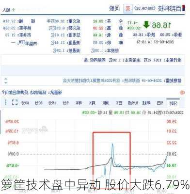 箩筐技术盘中异动 股价大跌6.79%