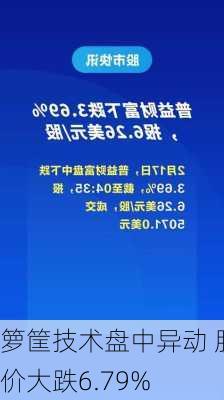 箩筐技术盘中异动 股价大跌6.79%