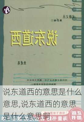 说东道西的意思是什么意思,说东道西的意思是什么意思啊