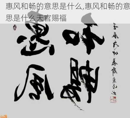 惠风和畅的意思是什么,惠风和畅的意思是什么天官赐福