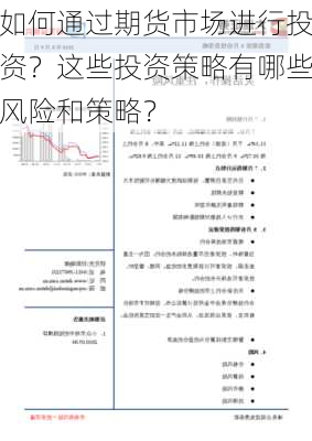 如何通过期货市场进行投资？这些投资策略有哪些风险和策略？