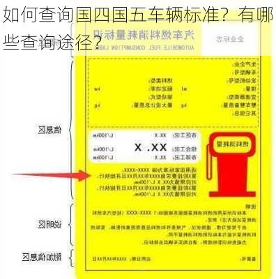 如何查询国四国五车辆标准？有哪些查询途径？