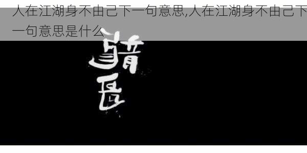 人在江湖身不由己下一句意思,人在江湖身不由己下一句意思是什么