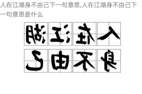 人在江湖身不由己下一句意思,人在江湖身不由己下一句意思是什么