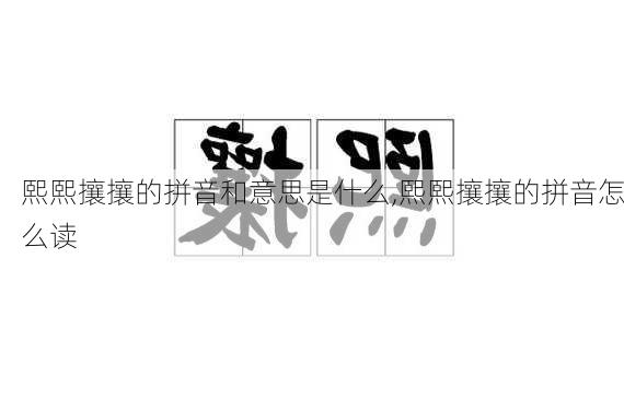 熙熙攘攘的拼音和意思是什么,熙熙攘攘的拼音怎么读