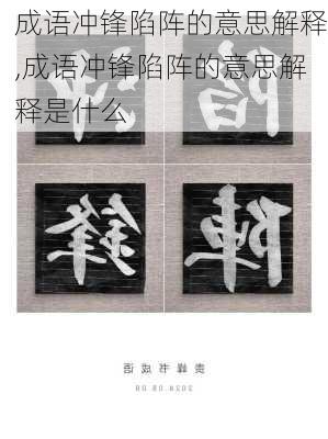 成语冲锋陷阵的意思解释,成语冲锋陷阵的意思解释是什么