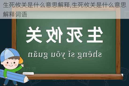 生死攸关是什么意思解释,生死攸关是什么意思解释词语