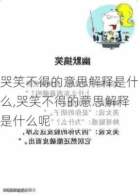 哭笑不得的意思解释是什么,哭笑不得的意思解释是什么呢