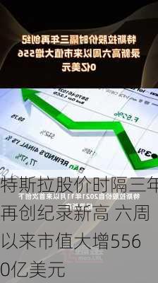 特斯拉股价时隔三年再创纪录新高 六周以来市值大增5560亿美元