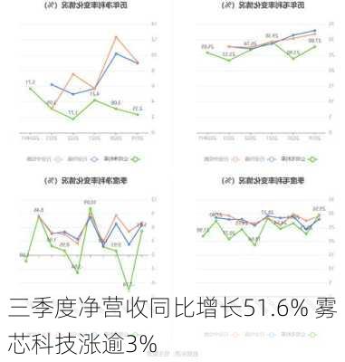 三季度净营收同比增长51.6% 雾芯科技涨逾3%