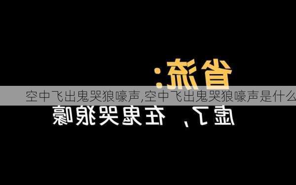 空中飞出鬼哭狼嚎声,空中飞出鬼哭狼嚎声是什么