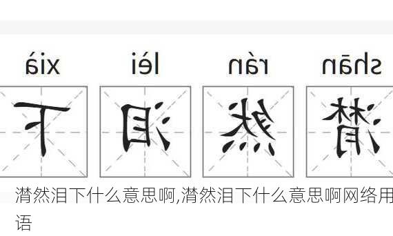 潸然泪下什么意思啊,潸然泪下什么意思啊网络用语