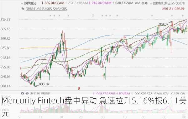 Mercurity Fintech盘中异动 急速拉升5.16%报6.11美元