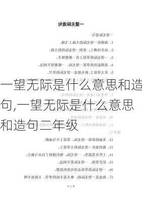 一望无际是什么意思和造句,一望无际是什么意思和造句二年级