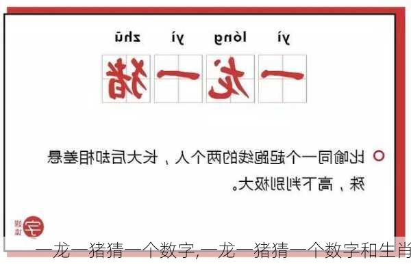 一龙一猪猜一个数字,一龙一猪猜一个数字和生肖