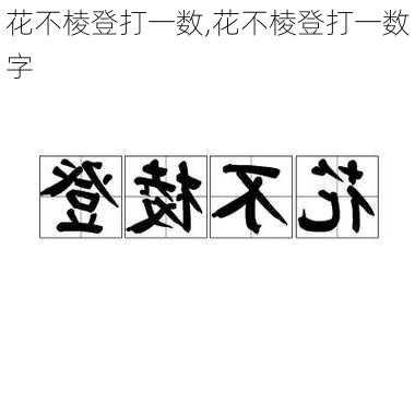 花不棱登打一数,花不棱登打一数字